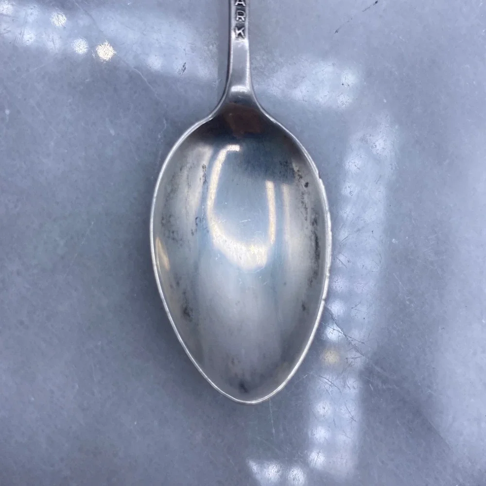 Sterling Silver Yellowstone Park Twin Cubs Souvenir Spoon 4 Inch Vintage Silver